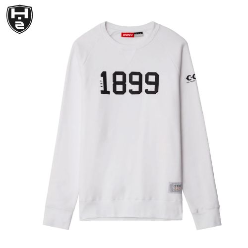 CCM 125 Anniversary Fleece crew Hoody White