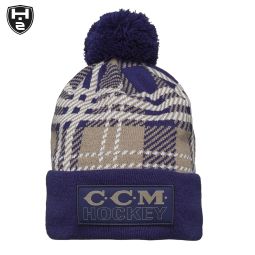 CCM Strick Mütze kariert